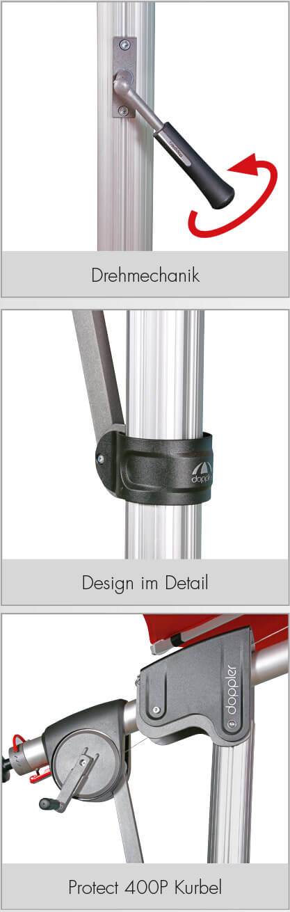 Doppler Pendelschirm Protect 400cm (Lieferung ohne Beschwerplatten)