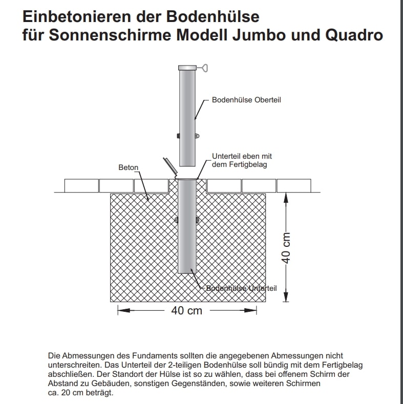 Schneider Bodenhülse für 55 mm Rohr